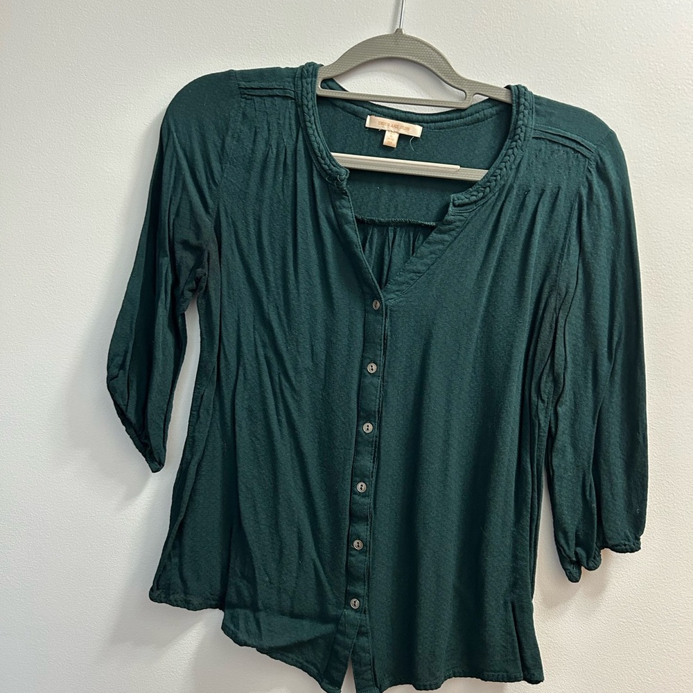 Skies Are Blue Teal Button-Down Shirt